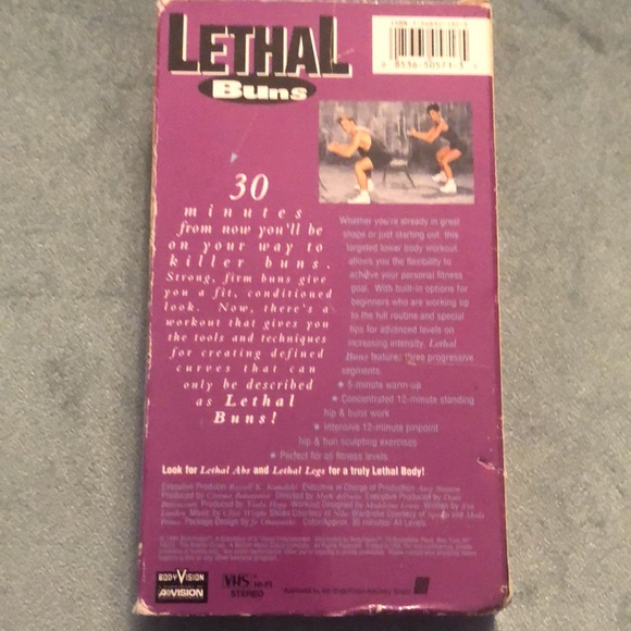 LETHAL BUNS VCR TAPE • 30 MINUTE WORKOUT - Picture 3 of 9